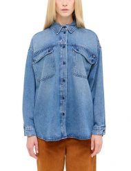 Damska Koszula Mustang Style Avilla Shirt Denim Blue 1015592 5000 401. Niebieskie bluzki damskie Mustang, l, bez wzorów, z denimu, bez kołnierzyka, bez ramiączek. Za 149.99 zł.