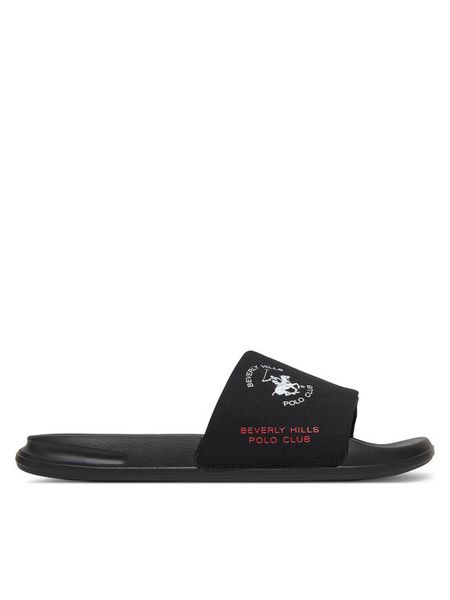 Beverly Hills Polo Club Klapki M-835112 Czarny. Czarne klapki męskie Beverly Hills Polo Club, z materiału. Za 119.99 zł.