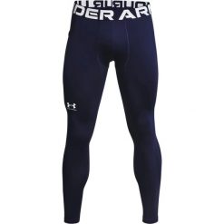 Legginsy Under Armour Coldgear®. Białe legginsy sportowe męskie Under Armour, m, bez wzorów, z materiału, na fitness i siłownię. Za 263.00 zł.