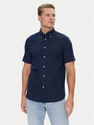 Tommy Hilfiger Koszula MW0MW40703 Granatowy Regular Fit. Niebieskie koszule męskie Tommy Hilfiger, m, bez wzorów, ze lnu, bez kołnierzyka, bez ramiączek. Za 229.99 zł.