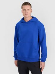Bluza dresowa nierozpinana z kapturem męska 4F 4FWSS25TSWSM1749. Czarne bluzy sportowe męskie 4f, m, bez wzorów, z bawełny, z kapturem. Za 199.99 zł.