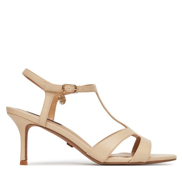 Sandały Nine West. Brązowe sandały damskie Nine West, bez wzorów, bez obcasa, na szpilce, bez zapięcia. Za 183.99 zł.