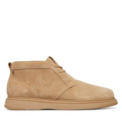 Trzewiki Tommy Hilfiger. Brązowe botki męskie Tommy Hilfiger, bez wzorów, bez zapięcia. Za 649.99 zł.