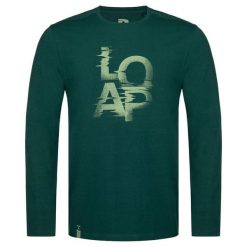 Loap Altron Koszulka męska Zielona M — 98% bawełna. Zielone bluzki z długim rękawem męskie GLOMEX, m, bez wzorów, z bawełny, bez kołnierzyka, bez ramiączek. Za 182.99 zł.