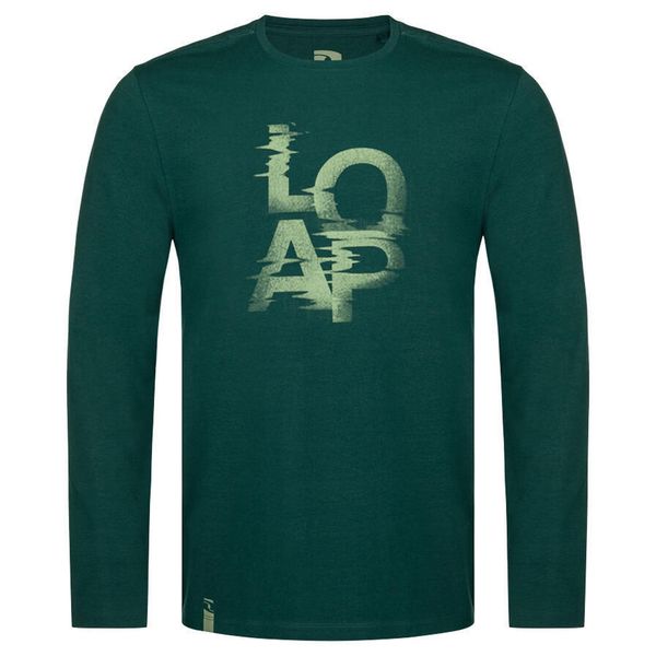 Loap Altron Koszulka męska Zielona M — 98% bawełna. Zielone bluzki z długim rękawem męskie GLOMEX, m, bez wzorów, z bawełny, bez kołnierzyka. Za 182.99 zł.