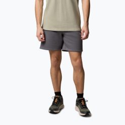 Spodenki trekkingowe męskie Columbia Meridian Creek. Szare krótkie spodenki sportowe męskie Columbia, m, bez wzorów, trekkingowe. Za 179.99 zł.