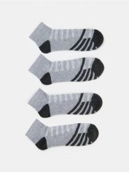 Prążkowane skarpetki w paski 4 pack - wielobarwny. Skarpety męskie Sinsay, bez wzorów, prążkowane. Za 12.99 zł.