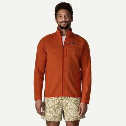 PATAGONIA Bluza męska M's Better Sweater Jkt coal orange-L. Niebieskie bluzy męskie Patagonia, l, bez wzorów, z materiału, bez kaptura. Za 656.35 zł.