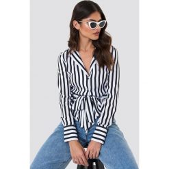 NA-KD Trend Koszula w paski z wiązaniem - Black,White. Koszule damskie marki NA-KD Trend. Za 161.95 zł.