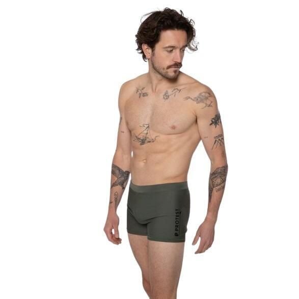 Kąpielówki męskie Protest Carst swimtrunk. Zielone kąpielówki męskie Protest, l, bez wzorów, z elastanu, do pływania. Za 132.00 zł.