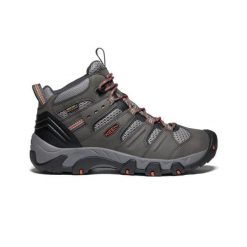 KEEN Buty trekkingowe męskie Koven Mid Wp magnet/fired brick r.44. Czerwone trekkingi męskie Keen, outdoorowe. Za 306.50 zł.