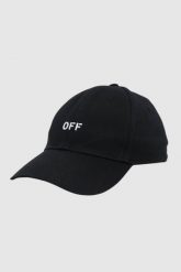 OFF-WHITE Czarna czapka z daszkiem z haftowanym Off, Rozmiar L. Czarne czapki i kapelusze męskie OFF-WHITE, bez wzorów. W wyprzedaży za 664.99 zł.