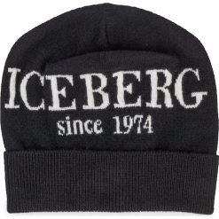 Czapka ICEBERG - 2c Berretto Maglia 19II2P130427003-900 Black. Czarne czapki i kapelusze męskie Iceberg, bez wzorów, z kaszmiru. Za 519.00 zł.