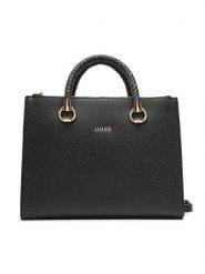 Liu Jo Torebka M Satchel Double AXX010 E0087 Czarny. Czarne torebki do ręki damskie Liu Jo, bez wzorów, ze skóry, bez dodatków. Za 607.99 zł.