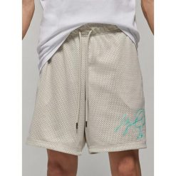 Spodenki męskie nike air jordan essentials mesh graphic shorts light orewood. Brązowe krótkie spodenki sportowe męskie Nike, m, bez wzorów, z meshu, do biegania. Za 249.00 zł.