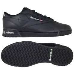Buty do chodzenia męskie Reebok Exofit Clean Logo. Czarne buty sportowe męskie Reebok, z materiału, bez zapięcia, trekkingowe. W wyprzedaży za 249.00 zł.