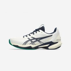 Buty tenisowe męskie ASICS Gel Solution Speed FF3 na korty ziemne. Brązowe buty sportowe męskie Asics, z kauczuku, bez zapięcia, tenisowe. W wyprzedaży za 399.99 zł.