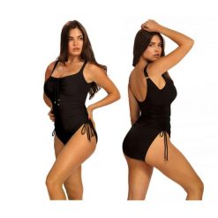 Strój kąpielowy damski jednoczęściowy na basen plażę kobiecy Self. Czarne kostiumy jednoczęściowe damskie SELF HEAT, bez wzorów, sportowe, do pływania. Za 219.00 zł.