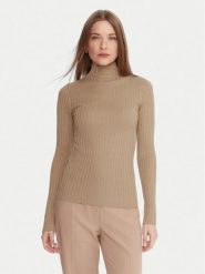 Liu Jo Sweter MF5389 MS46J Beżowy Slim Fit. Brązowe swetry damskie Liu Jo, xl, bez wzorów, z wiskozy, bez kołnierzyka, bez ramiączek, bez kaptura. Za 539.99 zł.
