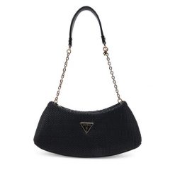 Torebka Guess. Czarne listonoszki damskie Guess, z aplikacjami, bez dodatków. Za 349.99 zł.