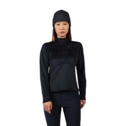 Kurtka narciarska 1/4 Zip damska Rossignol Diretta. Czarne kurtki snowboardowe damskie Rossignol, bez wzorów, bez kaptura, narciarskie. Za 544.00 zł.