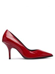 PINKO Szpilki Lady 11 SD0611P050 Czerwony. Czerwone szpilki damskie Pinko, bez wzorów, z lakierowanej skóry, bez obcasa, bez zapięcia. Za 999.99 zł.