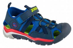 Sandały chłopięce, S.Lake Jr 25 SLAKJS. Niebieskie sandały chłopięce Joma, z materiału, bez zapięcia. Za 129.99 zł.