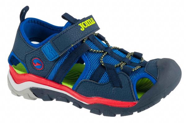 Sandały chłopięce, S.Lake Jr 25 SLAKJS. Niebieskie sandały chłopięce Joma, z materiału, bez zapięcia. Za 119.99 zł.