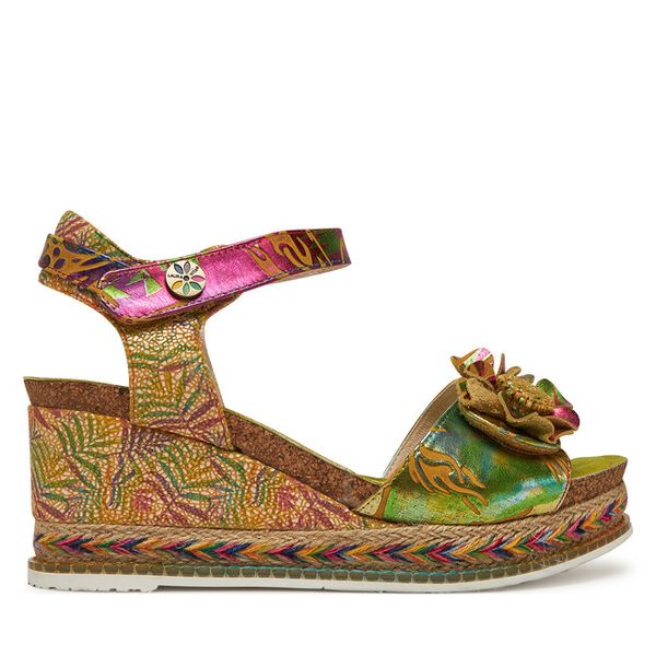 Espadryle Laura Vita. Żółte sandały damskie Laura Vita, bez wzorów, bez obcasa, bez zapięcia. Za 479.99 zł.