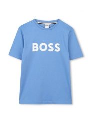 BOSS T-Shirt J52030 M Granatowy Regular Fit. Niebieskie t-shirty dla chłopców Boss, bez wzorów, z bawełny, bez ramiączek. Za 119.99 zł.