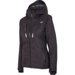 Kurtka narciarska damska KUDN204 - głęboka czerń. Brązowe kurtki damskie 4f, m, bez wzorów, z meshu, bez kaptura, climacool (adidas). W wyprzedaży za 599.99 zł.