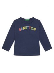 United Colors Of Benetton Bluzka 3I1XG10HS Granatowy Regular Fit. Niebieskie t-shirty dla chłopców United Colors Of Benetton, bez wzorów, z bawełny, bez ramiączek. Za 39.99 zł.