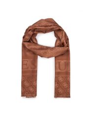 Guess Szal AW5685 POL03 Brązowy. Brązowe czapki i kapelusze damskie Guess, z aplikacjami, z poliesteru. Za 194.99 zł.