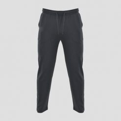 Męskie spodnie do biegania slim fit z zamkiem przy kostce ciemnoszare. Szare spodnie sportowe męskie Legea, m, bez wzorów, z bawełny, do biegania. Za 92.00 zł.