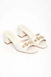 Klapki. Klapki damskie Twinset Milano, bez wzorów, bez obcasa. Za 909.00 zł.