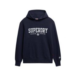 Bluza z kapturem Superdry Core Sport. Niebieskie bluzy męskie Superdry., m, bez wzorów, z kapturem. Za 389.85 zł.