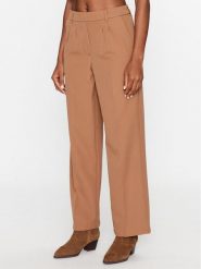 JDY Spodnie materiałowe 15310534 Brązowy Straight Fit. Brązowe spodnie materiałowe damskie JDY, l, bez wzorów, z materiału. Za 109.99 zł.