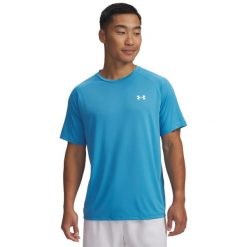 Koszulka fitness męska Under Armour Tech 2.0. Białe koszulki sportowe męskie Under Armour, m, bez wzorów, z materiału, bez kołnierzyka, bez ramiączek, na fitness i siłownię. Za 191.00 zł.