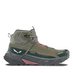 Damskie buty trekkingowe Salewa Pedroc Leather ID Ptx. Zielone trekkingi damskie Salewa, do biegania. Za 802.65 zł.