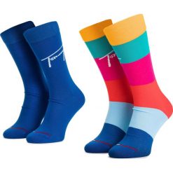 Zestaw 2 par wysokich skarpet unisex TOMMY HILFIGER - 391003001 Mixed Colors 584. Skarpety damskie marki Tommy Hilfiger. Za 49.99 zł.