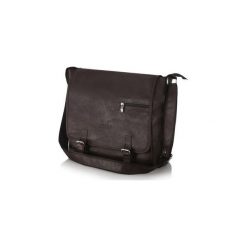 Brązowa casual torba męska na ramię Solier S12. Brązowe torby na ramię męskie marki Solier, w paski, ze skóry ekologicznej, na ramię. Za 139.00 zł.