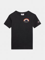 Champion T-Shirt 306374 Czarny Regular Fit. Czarne t-shirty dla chłopców Champion, bez wzorów, z bawełny, bez ramiączek. Za 119.99 zł.