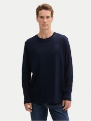 Tom Tailor Longsleeve 1043992 Granatowy Regular Fit. Niebieskie bluzki z długim rękawem męskie Tom Tailor, m, bez wzorów, z bawełny, bez kołnierzyka. Za 99.99 zł.