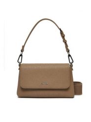 Calvin Klein Torebka Ck Must Dbl Strap Mini Bag_Mono K60K613088 Brązowy. Brązowe torebki do ręki damskie Calvin Klein, bez wzorów, ze skóry, bez dodatków. Za 249.99 zł.