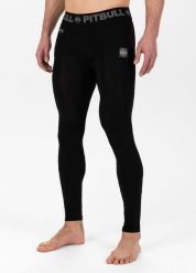 Legginsy do MMA męskie Pitbull West Coast Performance Small Logo. Czarne legginsy sportowe męskie PITBULL, m, bez wzorów, z materiału, długie. Za 159.00 zł.
