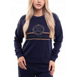 Bluza Damska Fila bez Kaptura Bawełniana Sportowa Wygodna Sweter roz. M. Niebieskie bluzy sportowe damskie Fila, m, bez wzorów, z bawełny, bez kaptura. Za 184.00 zł.