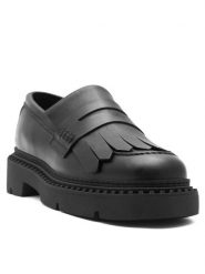 Badura Loafersy SINES-23FW110-V Czarny. Czarne mokasyny damskie Badura, ze skóry. Za 287.99 zł.