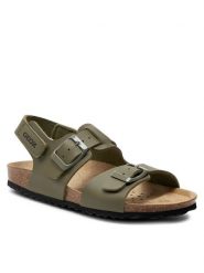 Geox Sandały J Ghita Boy J358LD 000BC C3009 S Khaki. Brązowe sandały chłopięce Geox, ze skóry, bez zapięcia. Za 239.99 zł.