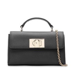 Torebka Furla. Czarne torebki do ręki damskie Furla, bez wzorów, wizytowe, bez dodatków. Za 909.99 zł.