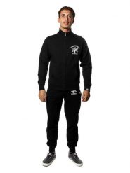 Bluza z bawełna z zamek błyskawiczny na trening. Czarne bluzy sportowe męskie LEONE 1947 APPAREL, m, bez wzorów, z bawełny, bez kaptura, na fitness i siłownię. Za 105.21 zł.